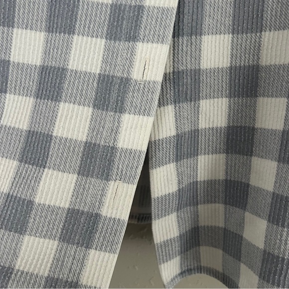 Teddi Vintage Blue Gray and White Checkered Button-Up Shirt Casual Large - Picture 7 of 7